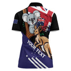 Personalised Australia Kangaroo Koala Together Women Polo Shirt Special Edition