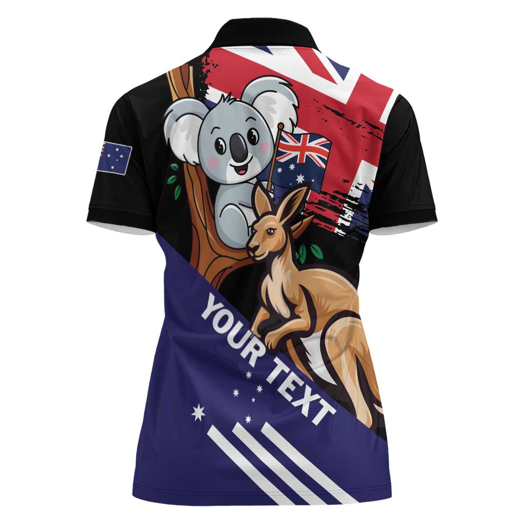 Personalised Australia Kangaroo Koala Together Women Polo Shirt Special Edition