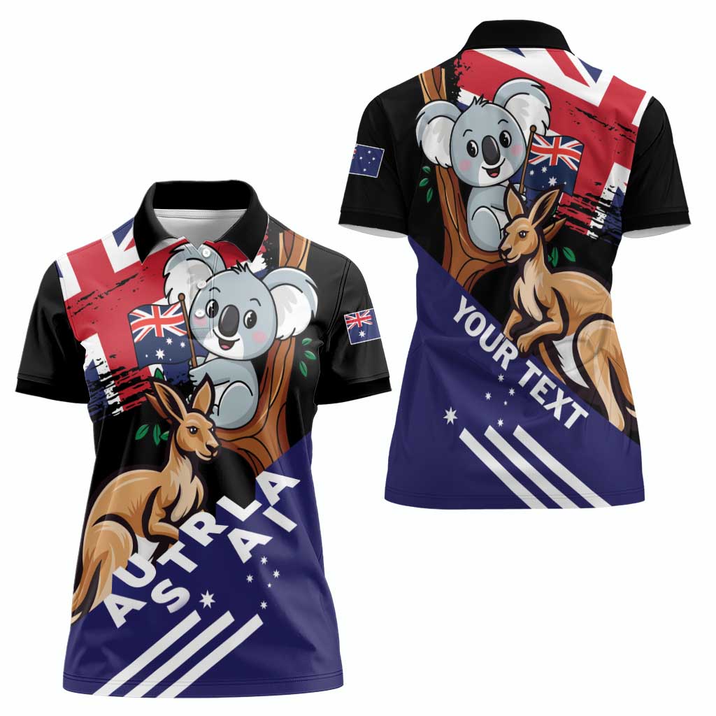 Personalised Australia Kangaroo Koala Together Women Polo Shirt Special Edition