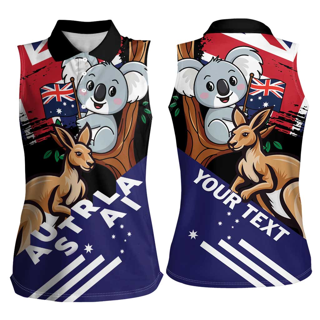 Personalised Australia Kangaroo Koala Together Women Sleeveless Polo Shirt Special Edition