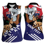 Personalised Australia Kangaroo Koala Together Women Sleeveless Polo Shirt Special Edition