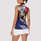 Personalised Australia Kangaroo Koala Together Women Sleeveless Polo Shirt Special Edition