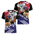 Personalised Australia Kangaroo Koala Together Women V-Neck T-Shirt Special Edition