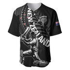 Custom New Zealand Cricket Baseball Jersey Maori Kiwi Black Fern