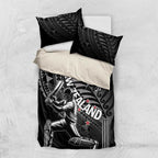 New Zealand Cricket Bedding Set Maori Kiwi Black Fern