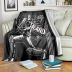 New Zealand Cricket Blanket Maori Kiwi Black Fern