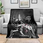 New Zealand Cricket Blanket Maori Kiwi Black Fern