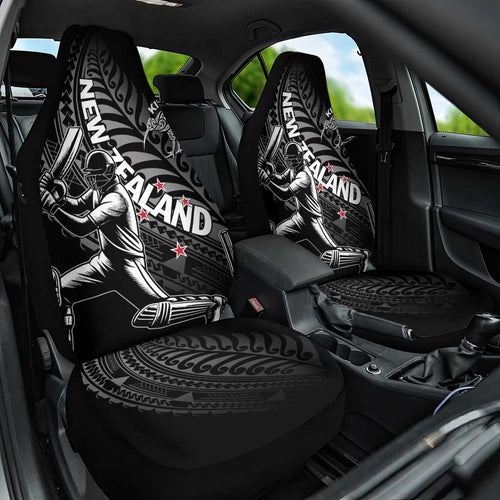New Zealand Cricket Car Seat Cover Maori Kiwi Black Fern