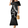 Custom New Zealand Cricket Mermaid Dress Maori Kiwi Black Fern