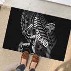 New Zealand Cricket Rubber Doormat Maori Kiwi Black Fern
