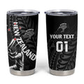 Custom New Zealand Cricket Tumbler Cup Maori Kiwi Black Fern
