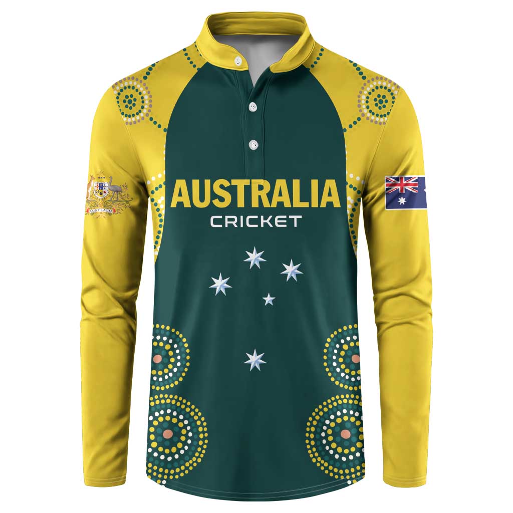 Custom Australia Cricket Button Sweatshirt Aussies Champions