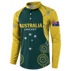Custom Australia Cricket Button Sweatshirt Aussies Champions