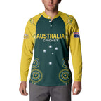 Custom Australia Cricket Button Sweatshirt Aussies Champions