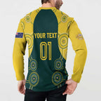 Custom Australia Cricket Button Sweatshirt Aussies Champions