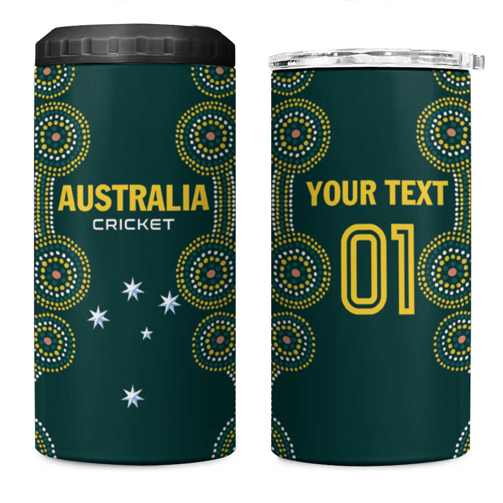 Custom Australia Cricket 4 in 1 Can Cooler Tumbler Aussies Champions