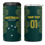 Custom Australia Cricket 4 in 1 Can Cooler Tumbler Aussies Champions