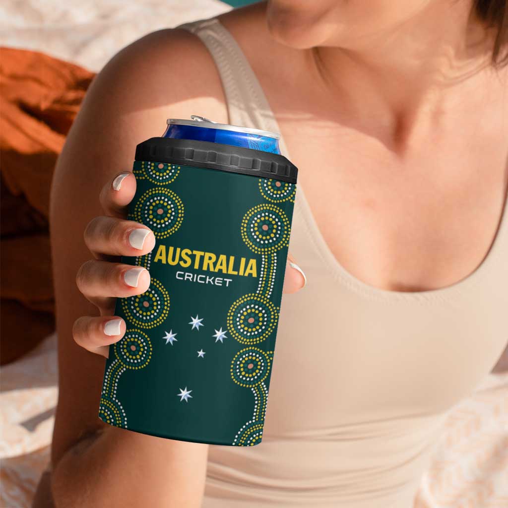 Custom Australia Cricket 4 in 1 Can Cooler Tumbler Aussies Champions