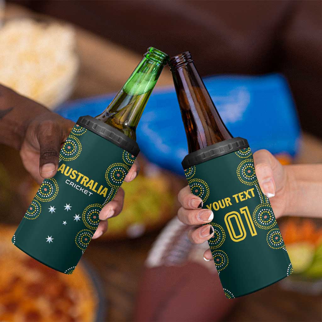 Custom Australia Cricket 4 in 1 Can Cooler Tumbler Aussies Champions