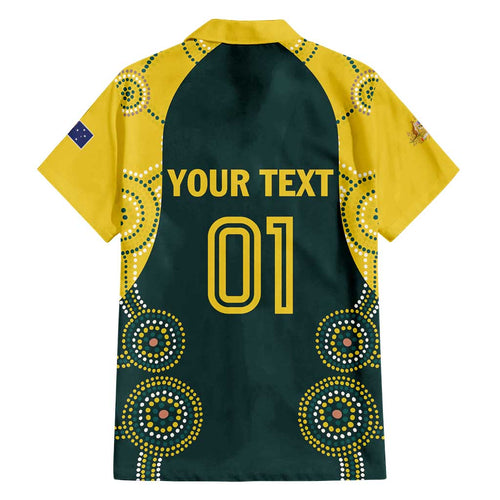 Custom Australia Cricket Family Matching Puletasi and Hawaiian Shirt Aussies Champions