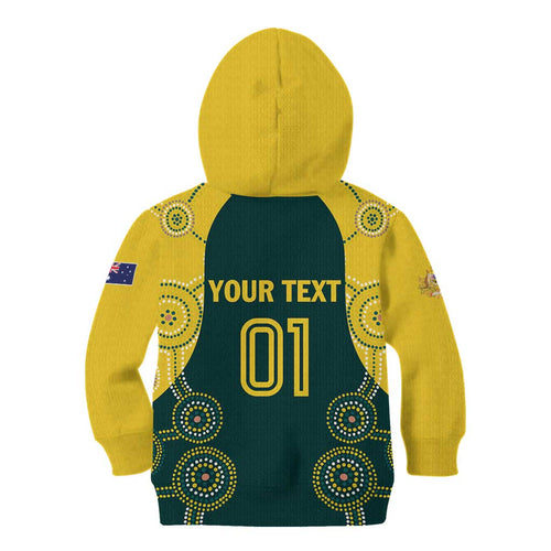 Custom Australia Cricket Kid Hoodie Aussies Champions