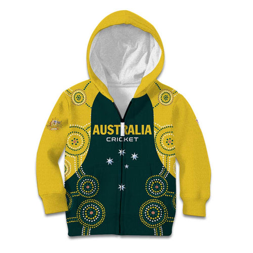 Custom Australia Cricket Kid Hoodie Aussies Champions