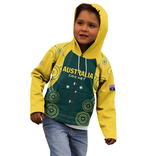 Custom Australia Cricket Kid Hoodie Aussies Champions