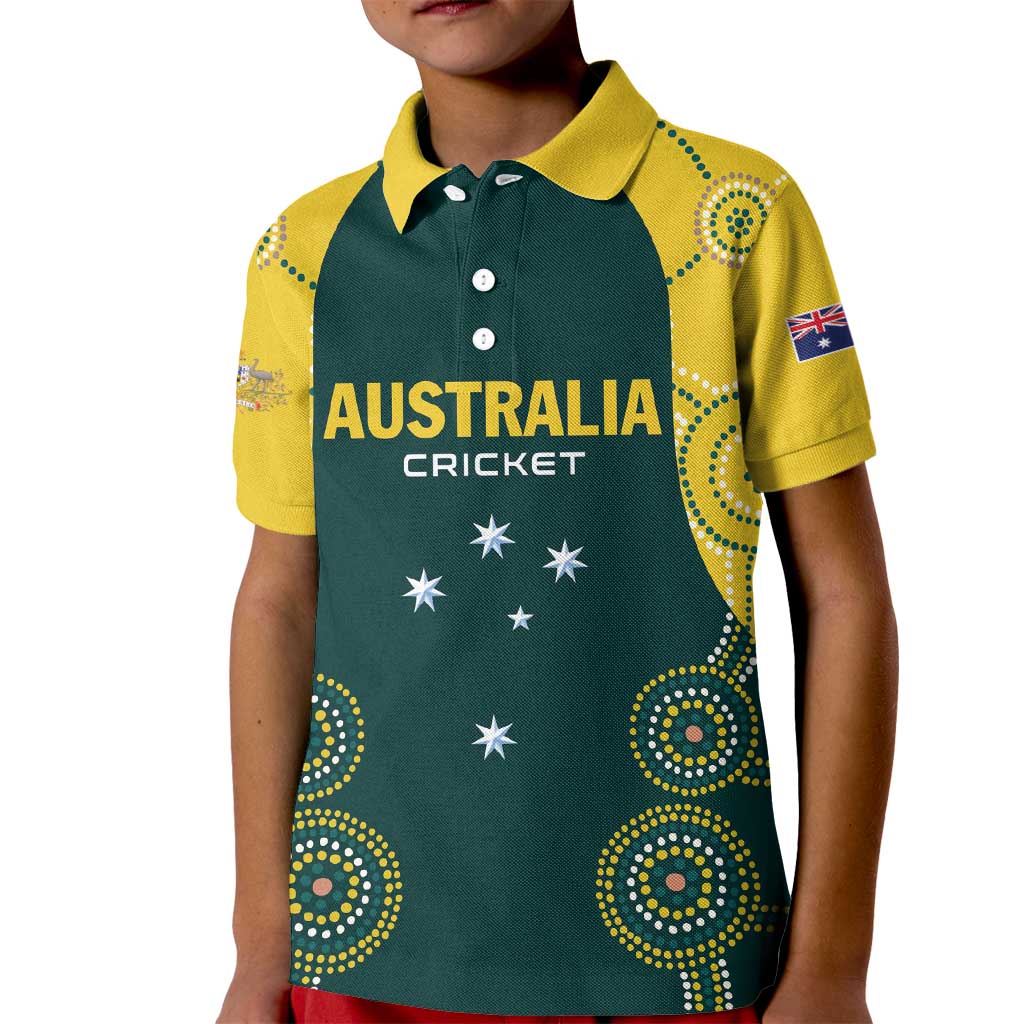 Custom Australia Cricket Kid Polo Shirt Aussies Champions
