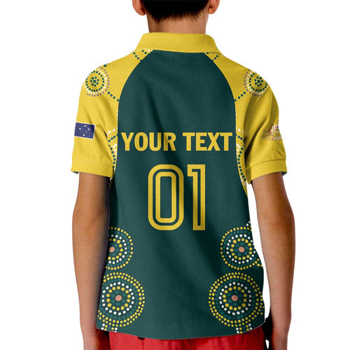 Custom Australia Cricket Kid Polo Shirt Aussies Champions