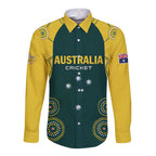 Custom Australia Cricket Long Sleeve Button Shirt Aussies Champions
