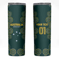 Custom Australia Cricket Skinny Tumbler Aussies Champions