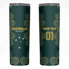 Custom Australia Cricket Skinny Tumbler Aussies Champions
