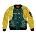 Custom Australia Cricket Sleeve Zip Bomber Jacket Aussies Champions