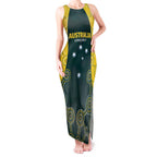 Custom Australia Cricket Tank Maxi Dress Aussies Champions