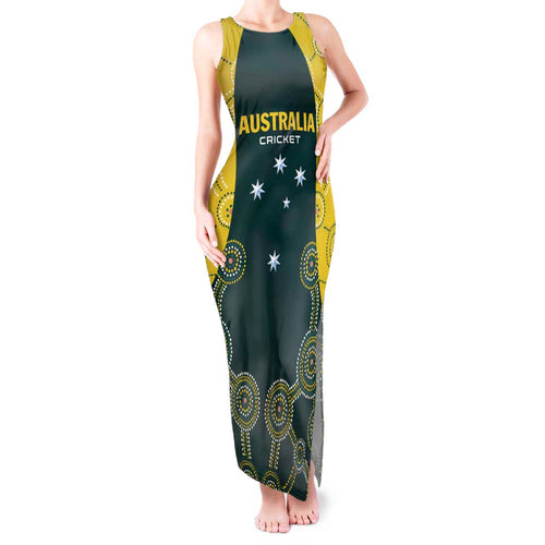 Custom Australia Cricket Tank Maxi Dress Aussies Champions