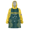 Custom Australia Cricket Wearable Blanket Hoodie Aussies Champions