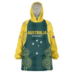 Custom Australia Cricket Wearable Blanket Hoodie Aussies Champions