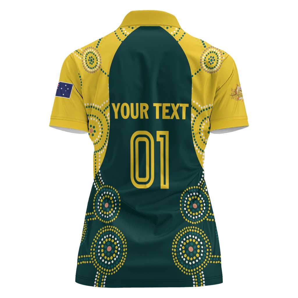 Custom Australia Cricket Women Polo Shirt Aussies Champions