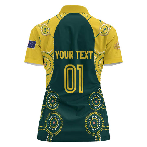 Custom Australia Cricket Women Polo Shirt Aussies Champions