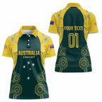 Custom Australia Cricket Women Polo Shirt Aussies Champions