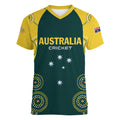 Custom Australia Cricket Women V-Neck T-Shirt Aussies Champions