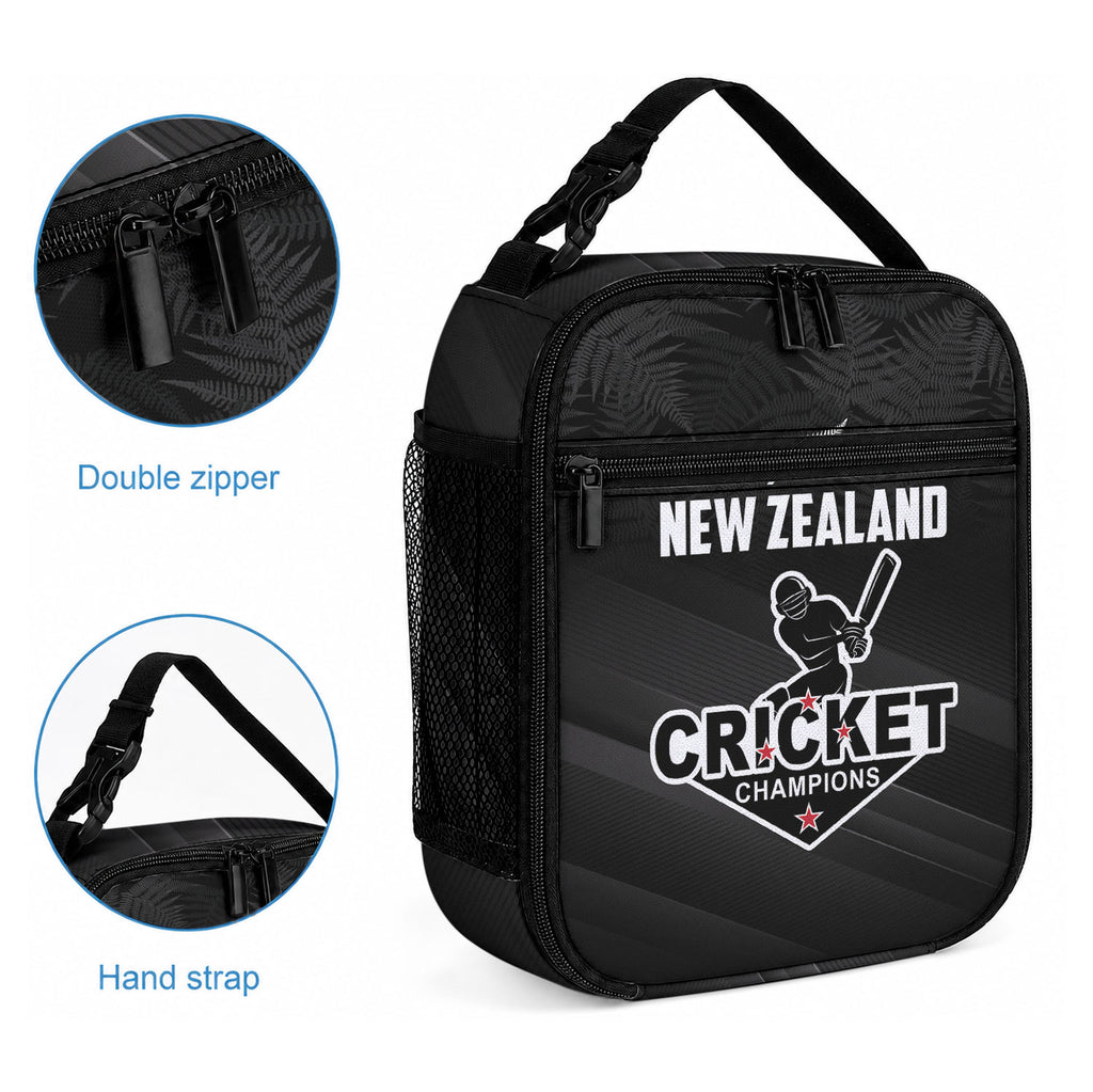 New Zealand Cricket Lunch Bag Aotearoa Black Cap Come On