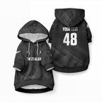 Custom New Zealand Cricket Pet Hoodie Aotearoa Black Cap Come On