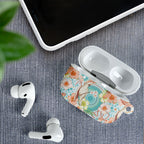 Australia Pink Cockatoo Aboriginal Art AirPods Case Tropical Hibiscus Floral Style