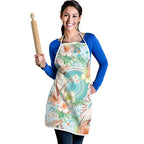 Australia Pink Cockatoo Aboriginal Art Apron Tropical Hibiscus Floral Style