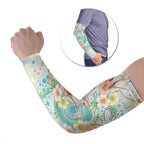 Australia Pink Cockatoo Aboriginal Art Arm Sleeves Tropical Hibiscus Floral Style