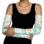 Australia Pink Cockatoo Aboriginal Art Arm Sleeves Tropical Hibiscus Floral Style