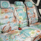 Australia Pink Cockatoo Aboriginal Art Back Car Seat Cover Tropical Hibiscus Floral Style