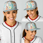 Australia Pink Cockatoo Aboriginal Art Baseball Net Cap Tropical Hibiscus Floral Style