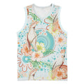 Australia Pink Cockatoo Aboriginal Art Basketball Jersey Tropical Hibiscus Floral Style